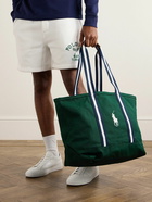 Polo Ralph Lauren - Wimbledon Logo-Embroidered Striped Canvas Tote Bag