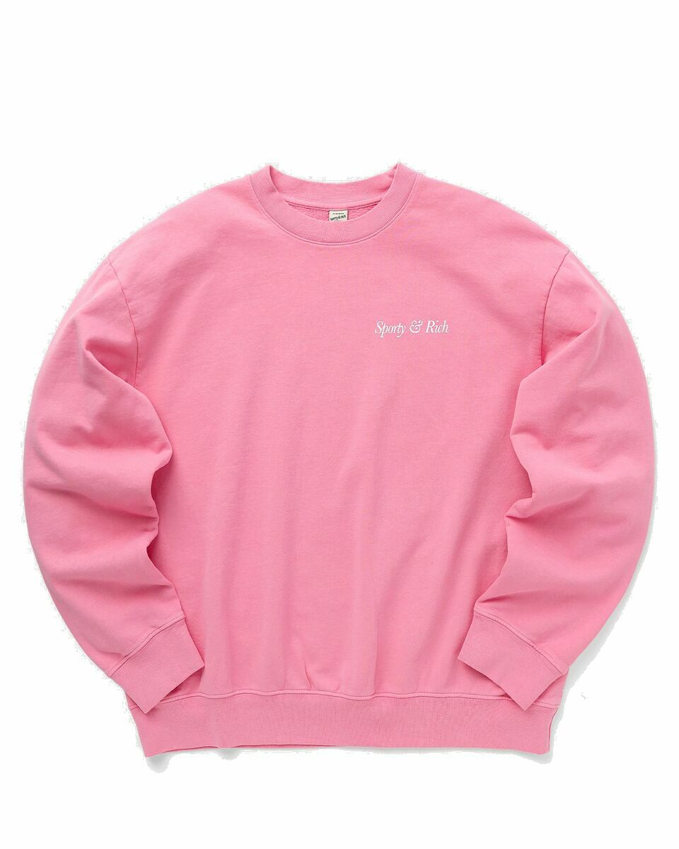 Sporty & Rich Hwcny Crewneck Pink - Mens - Sweatshirts Sporty & Rich