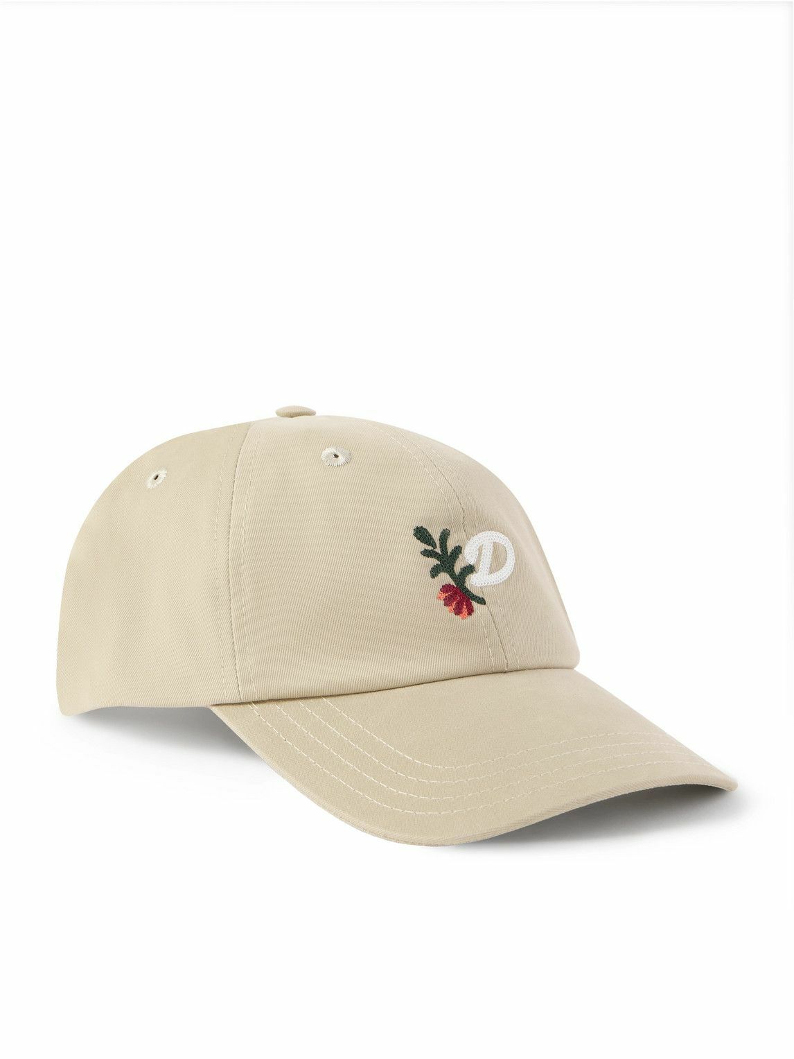 Drake's - D Flower Embroidered Cotton-Twill Baseball Cap