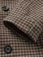 Oliver Spencer - Big Double-Breasted Houndstooth Wool Coat - Brown