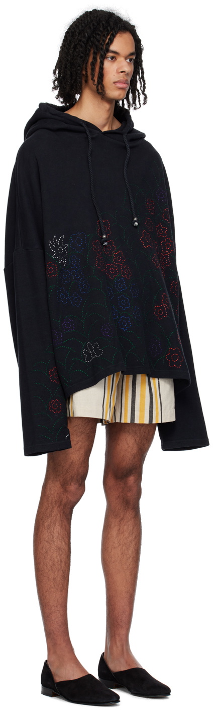 Glass Cypress Black Floral Hoodie