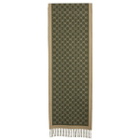 Gucci Men's Allover GG Scarf in Green 