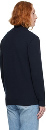 Giorgio Armani Navy Half-Zip Sweater