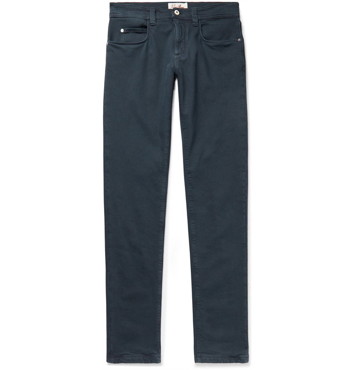 Photo: Loro Piana - Slim-Fit Rain System Denim Jeans - Blue