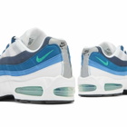 Nike Air Max 95 Big Bubble Sneaker in White/Green/Blue