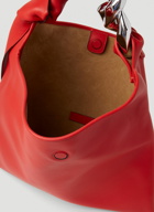 Small Chain Hobo Bag in Red