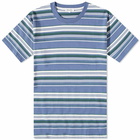 Norse Projects Men's Johannes Weekend Stripe T-Shirt in Calcite Blue