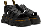 Dr. Martens Black Mattison 3 Strap Sandals