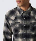 RRL Plaid wool-blend flannel shirt