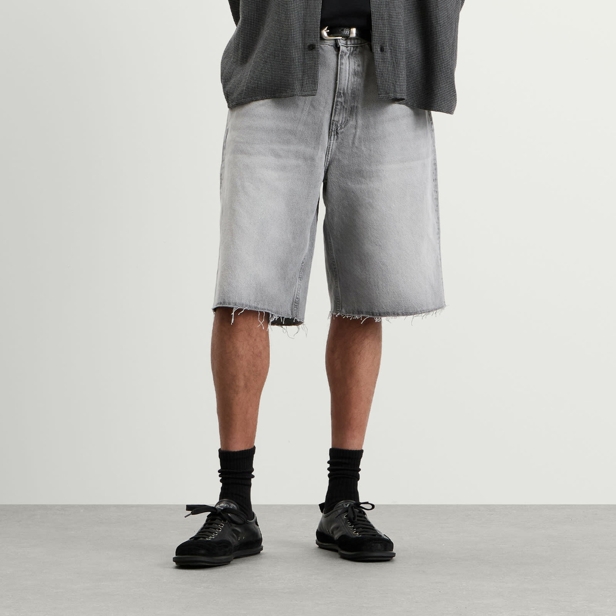Won Hundred Men's Kayce Denim Shorts in Bright Black