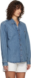 AMI Paris Blue Cotton Ami de Coeur Denim Shirt