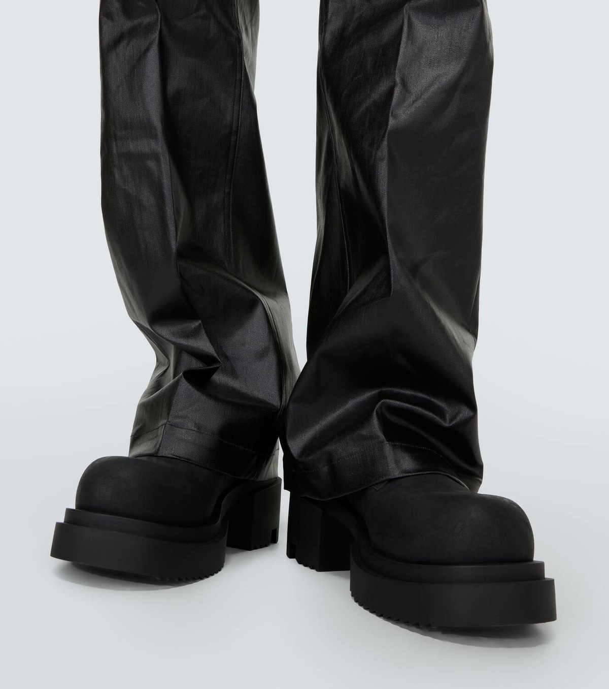 Rick Owens Geth coated denim wide-leg jeans Rick Owens