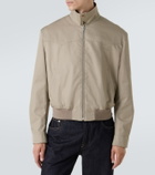 McQueen Logo cotton gabardine jacket