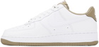 Nike White & Tan Air Force 1 '07 Sneakers