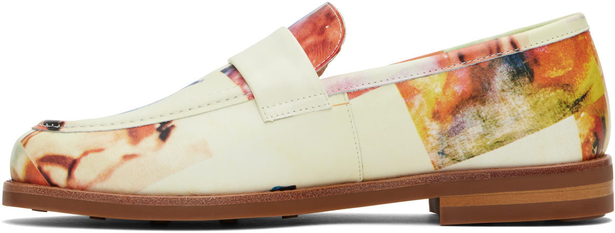 KidSuper White Collage Faces Printed Loafers