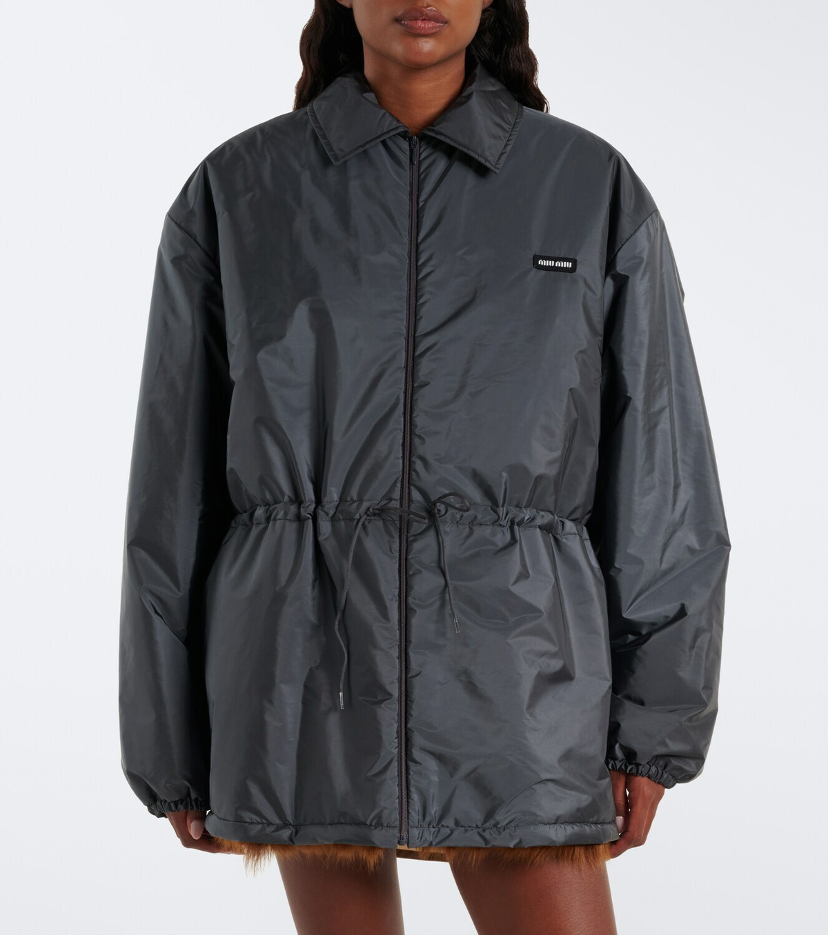Miu Miu Shearling-lined blouson jacket