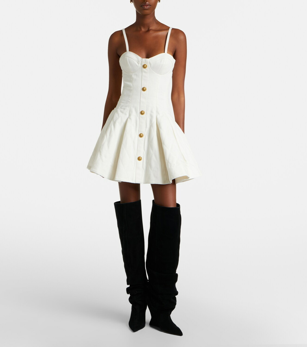 Balmain Suede over-the-knee boots
