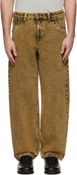 Dime Yellow Classic Baggy Jeans