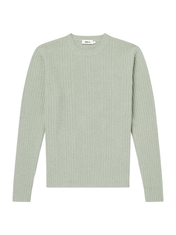 Photo: Altea - Wool and Cashmere-Blend Sweater - Green