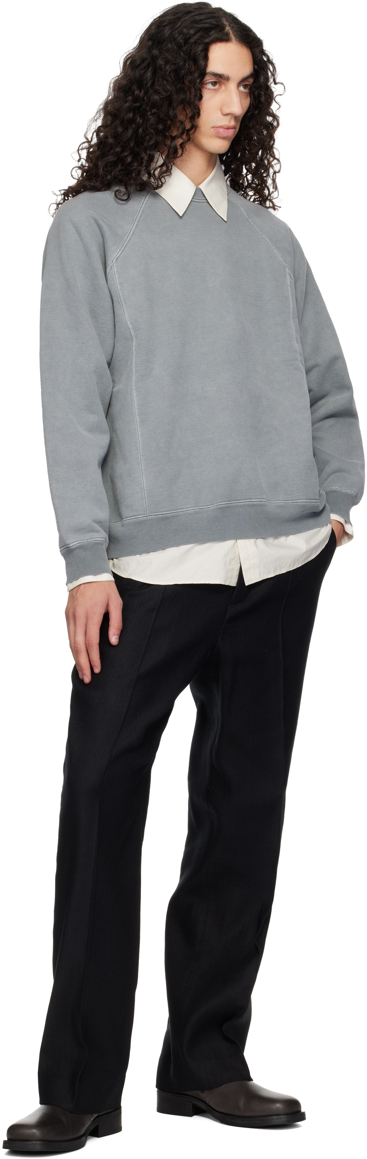 Lady White Co. Gray Heavy Gusset Crewneck Sweatshirt