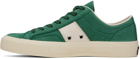 TOM FORD Green Leather Cambridge Sneakers