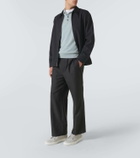 Lanvin DBB1 leather-trimmed suede sneakers