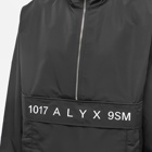 1017 ALYX 9SM Men's Logo Quarter Zip Windbreaker in Black