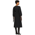 Edit Black Drawcord Mid-Length Dress