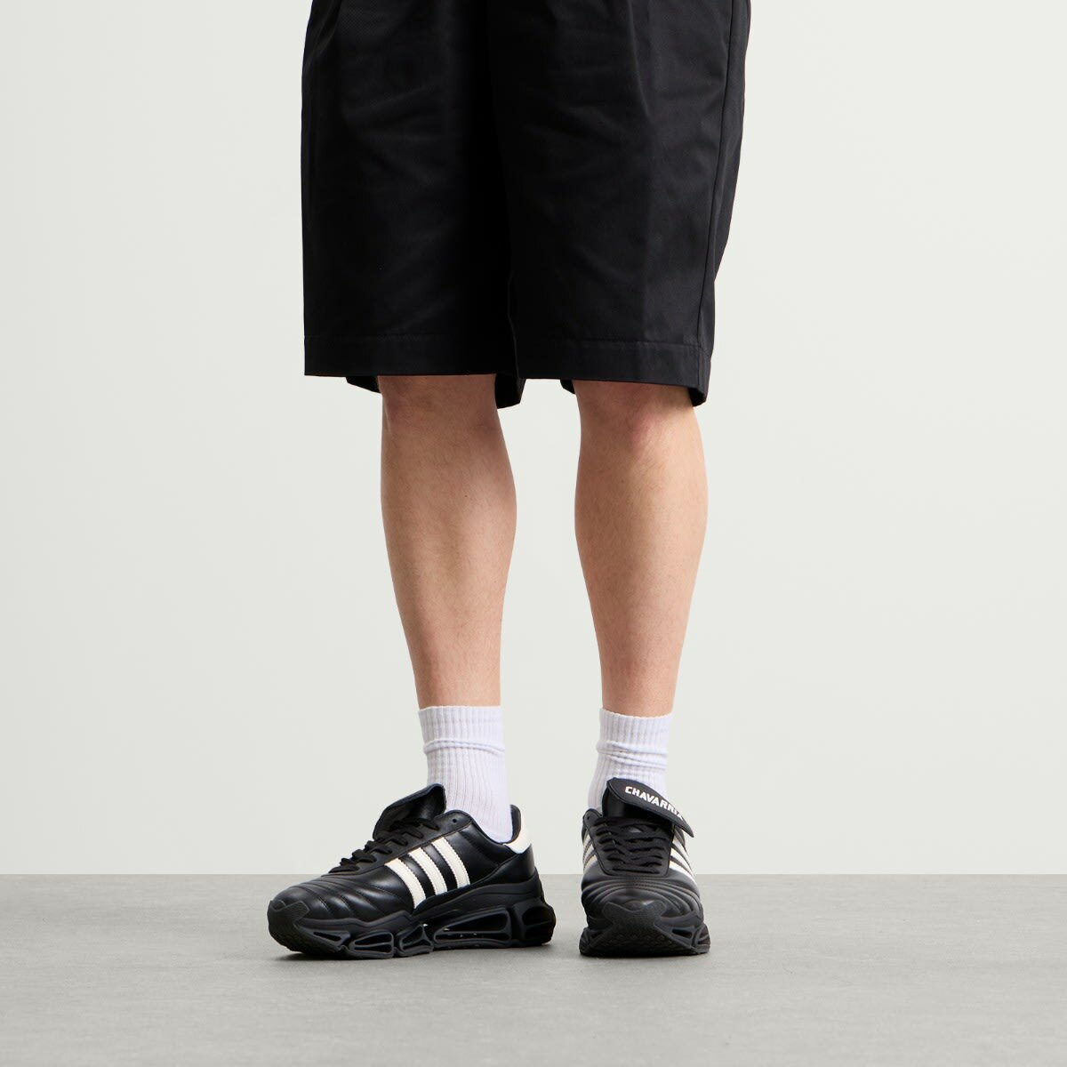 Adidas x Willy Chavarria Megaride Copa Sneaker in Core Black/Off White/Core Black