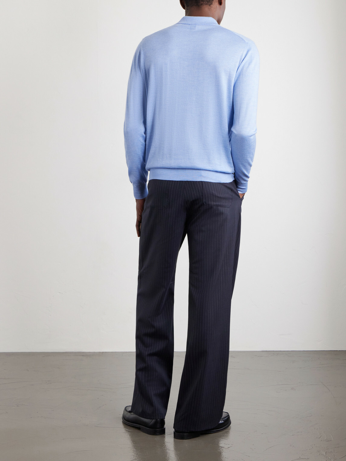 FEDELI - Sportman Cashmere and Silk-Blend Polo Shirt - Blue