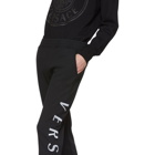 Versus Black Holographic Logo Lounge Pants