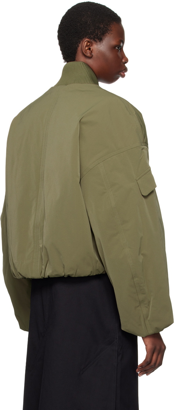 GANNI Green Oversized Bomber Jacket GANNI