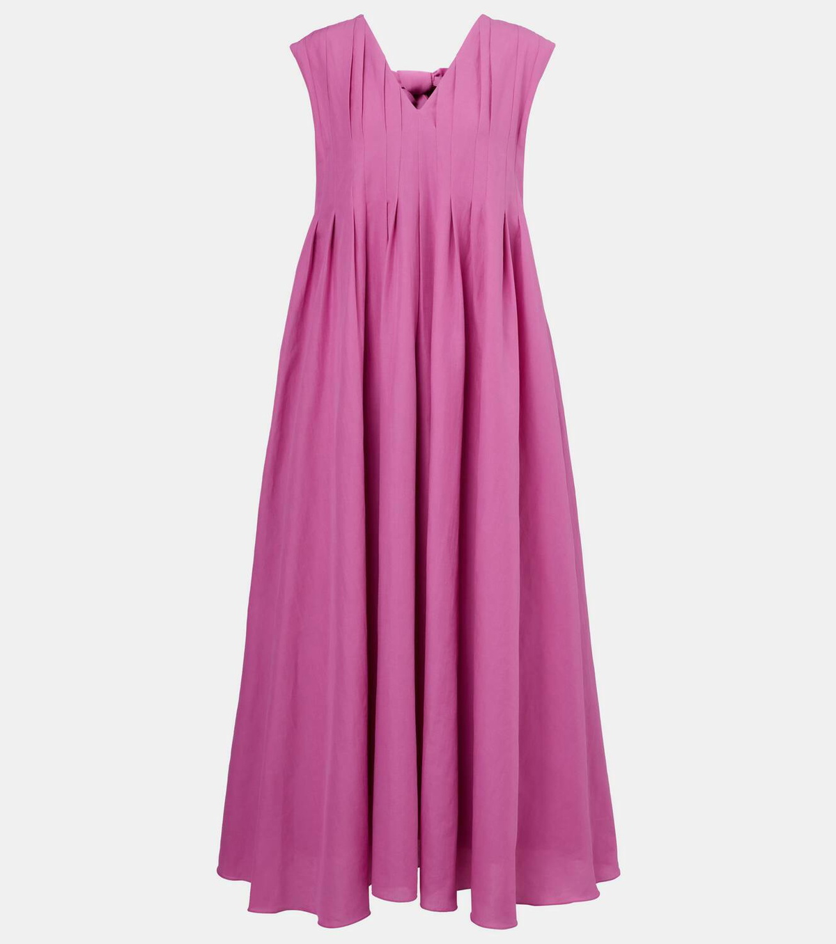 'S Max Mara Piega ramie and cotton pleated maxi dress