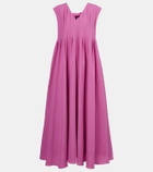 'S Max Mara Piega ramie and cotton pleated maxi dress