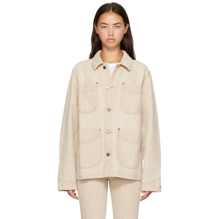 Photo: KHAITE Beige Wyatt Denim Jacket