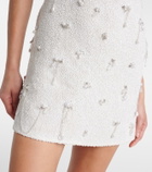 Clio Peppiatt Droplet embellished beaded minidress