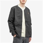 Fred Perry Men's Collarless Overshirt in Anchor Grey