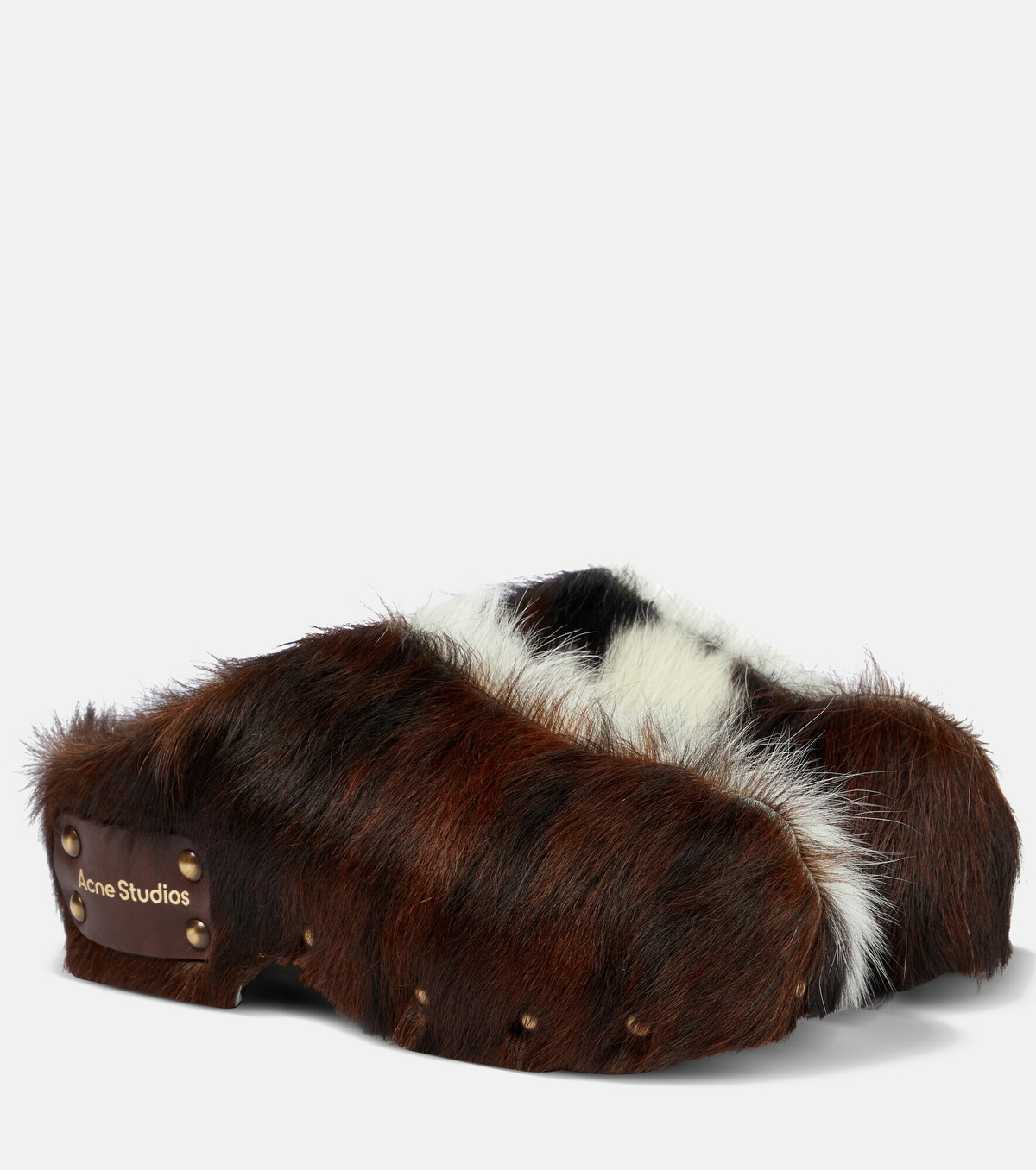 【Acne Studios】 Real Furミュール 38 Acne Studios - Calf hair clogs Acne Studios