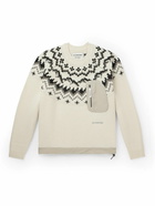 And Wander - Lopi Shell-Trimmed Fair Isle Intarsia Wool-Blend Sweater - Neutrals