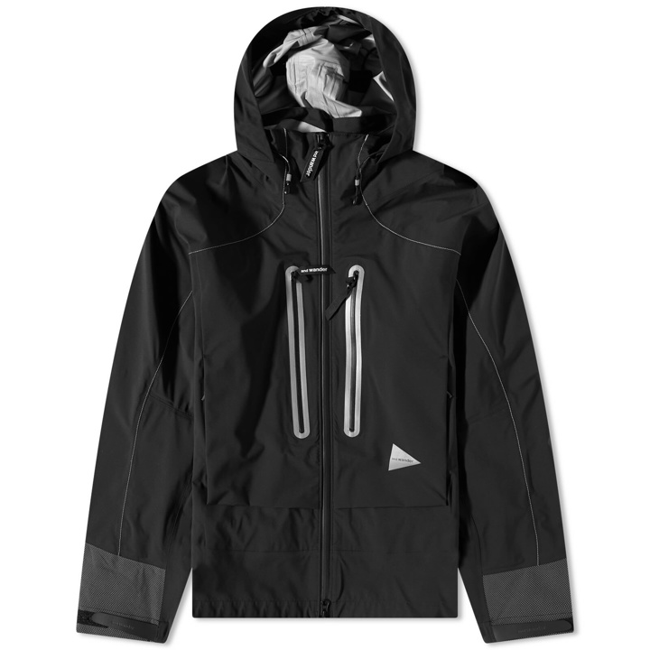 Photo: And Wander Men's Pertex Shield Rain Jacket in Black
