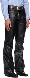 Martine Rose Black Boot Cut Utility Leather Pants