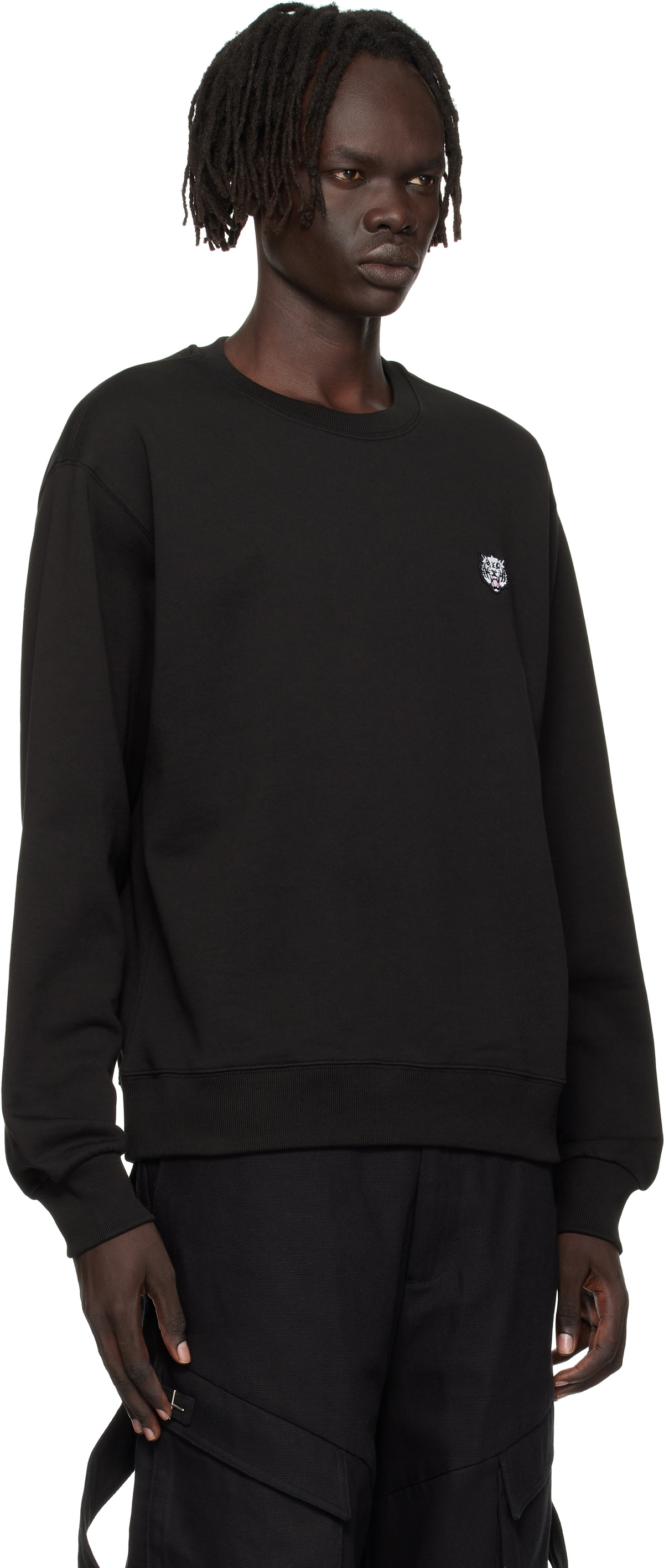 Kenzo Black Kenzo Paris 'KENZO Happy Tiger' Embroidered Sweatshirt
