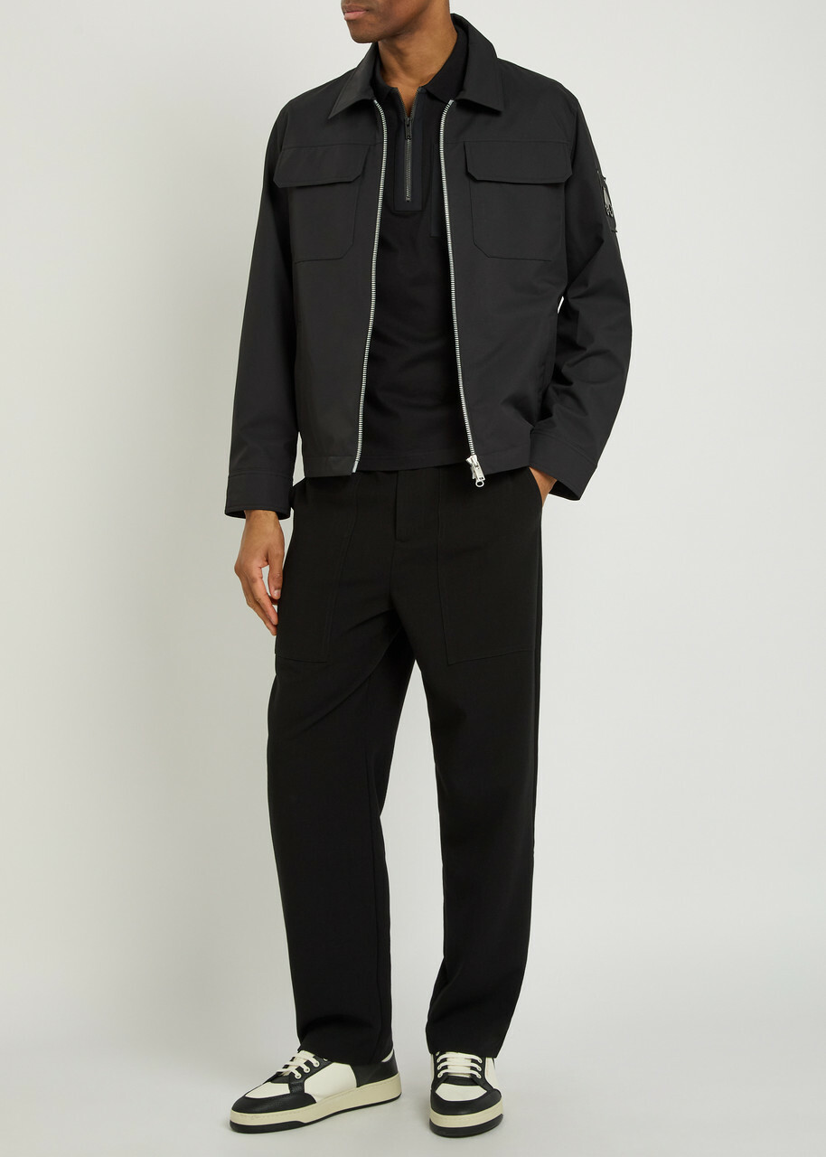 Moose Knuckles Jacques Logo Woven Jacket Black