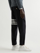 Thom Browne - Tapered Striped Wool Trousers - Blue