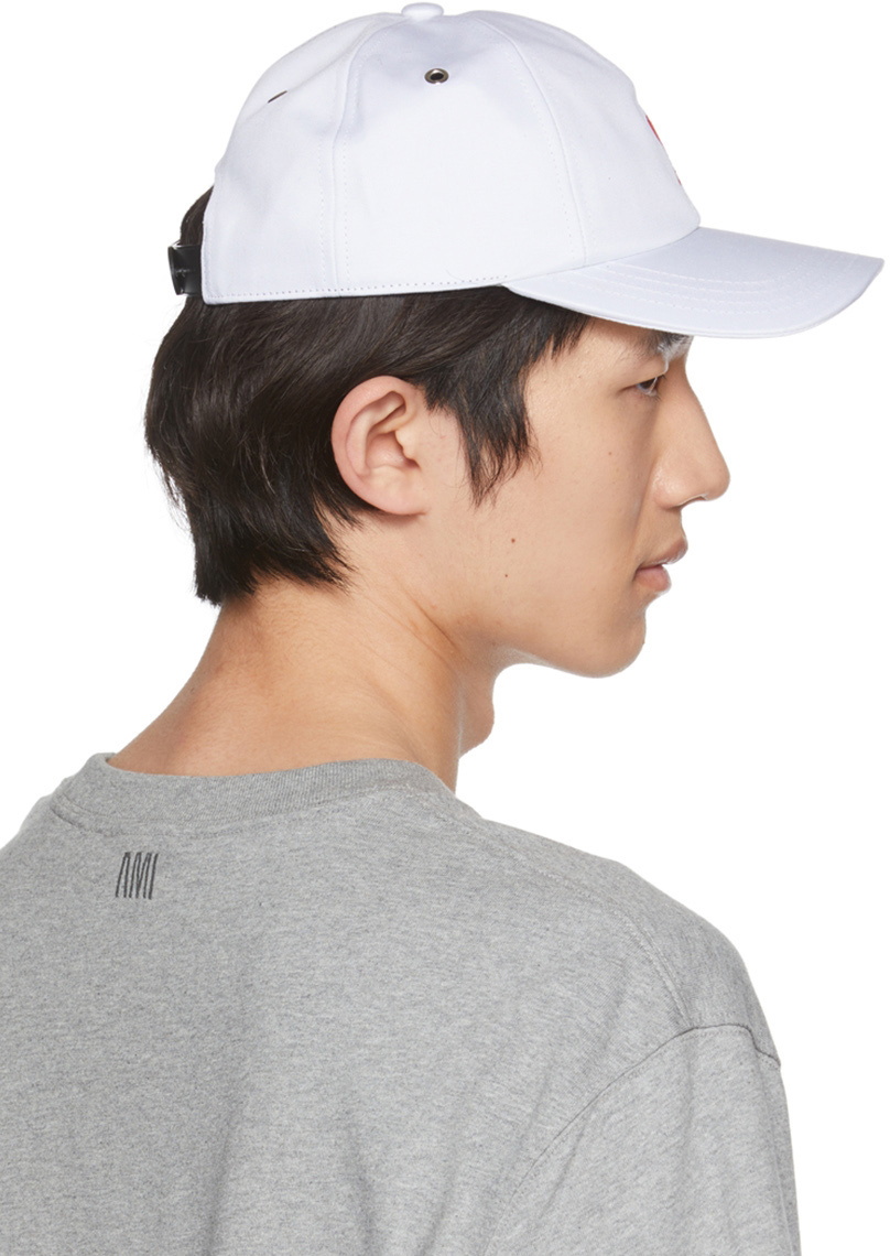 ami⋆* AMI Paris White Ami De Coeur Cap AMI