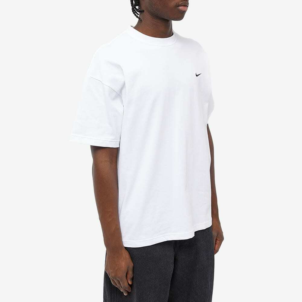 Nike Men's Solo Swoosh T-Shirt in White/White Nike
