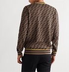 Fendi - Logo-Intarsia Knitted Sweater - Brown