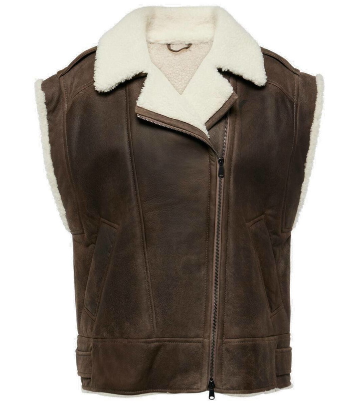 Photo: Brunello Cucinelli Shearling-lined leather vest