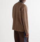 Needles - Houndstooth Cotton and Wool-Blend Jacquard Cardigan - Brown