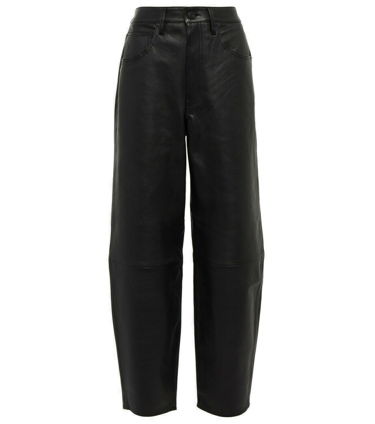 Frame High-rise wide-leg leather pants Frame Denim